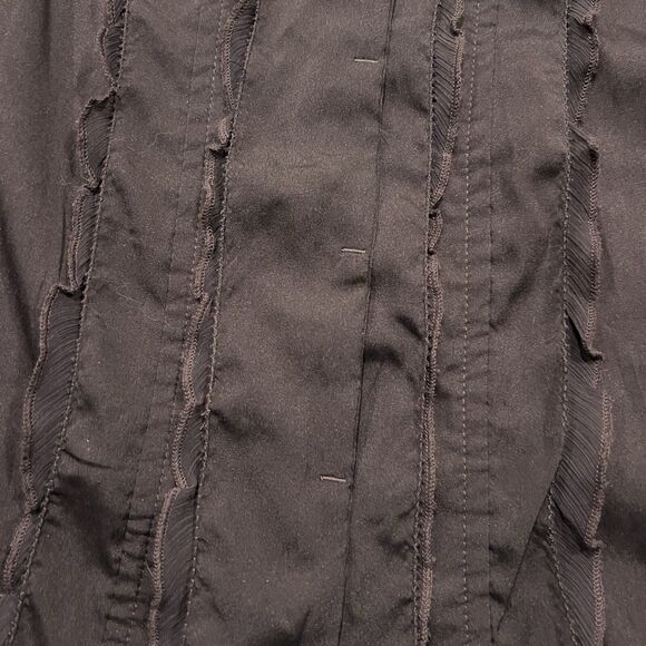 Converse One Star Purple Blouse Top Ruffled sleeveless Button Down Womens XL - Picture 3 of 8